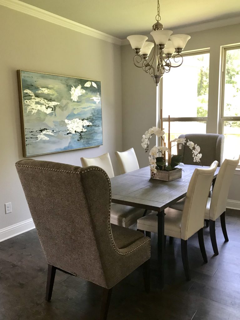 Dining Room for custom model home furniture package