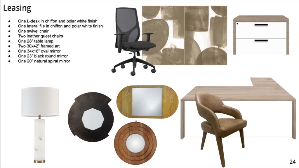 leasing office furniture concept