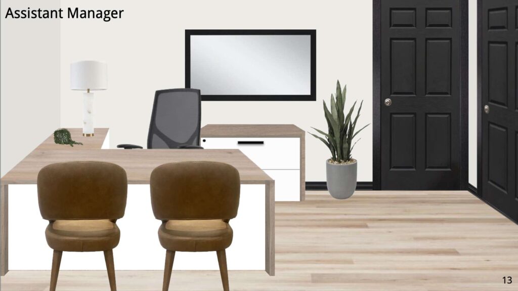 office design with furniture