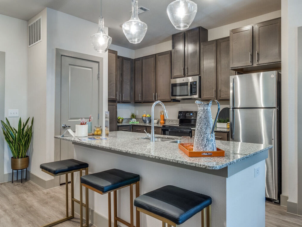 Kitchen in custom apartment model