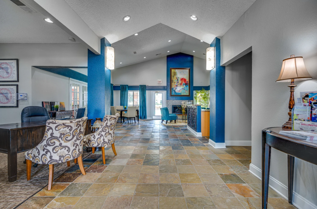 Open floor plan view of the clubroom