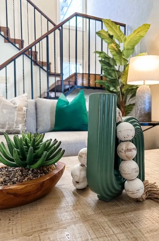Southwest themed living room accents
